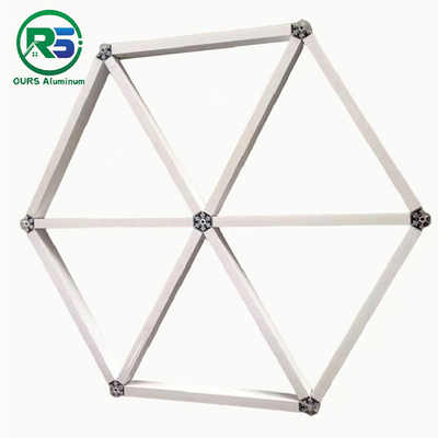 Sound Absorption Triangular Square Grille Tube Metal Stud Wall Suspended Ceiling  0.6mm-2.0mm