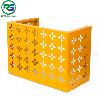 Outdoor Decorative PVDF PPG Metal Air Conditioner Cover Curved Cladding Aluminum Facade Panel