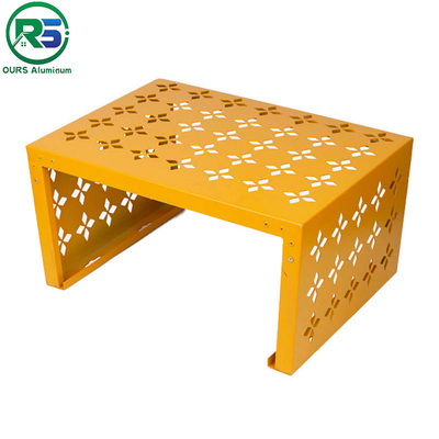 Outdoor Decorative PVDF PPG Metal Air Conditioner Cover Curved Cladding Aluminum Facade Panel