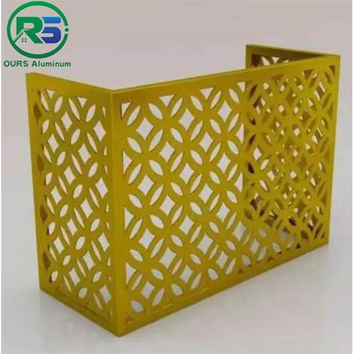 Outdoor Decorative PVDF PPG Metal Air Conditioner Cover Curved Cladding Aluminum Facade Panel