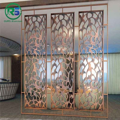 Floral Metal Art Panel Unique Laser Cut Aluminium Screens Wall Art Room Divider