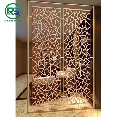 Floral Metal Art Panel Unique Laser Cut Aluminium Screens Wall Art Room Divider