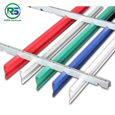 Metro Station Suspended Metal Ceiling Alum Linear Metal Open Linear Metal False Ceiling Tiles