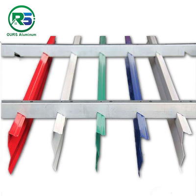 Metro Station Suspended Metal Ceiling Alum Linear Metal Open Linear Metal False Ceiling Tiles