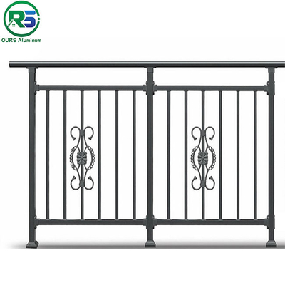 Black Contemporary Aluminum Fence Panel Pre - Assembled Classic Spear Top