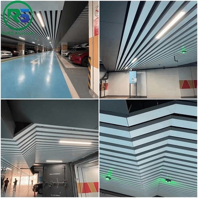Indoor/Outdoor Suspended Metal Ceiling in Wine Red for Versatile Usage and Application