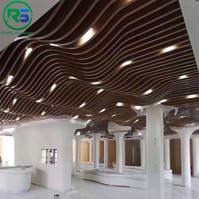 Indoor/Outdoor Suspended Metal Ceiling in Wine Red for Versatile Usage and Application