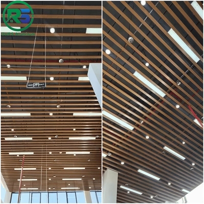 Indoor/Outdoor Suspended Metal Ceiling in Wine Red for Versatile Usage and Application