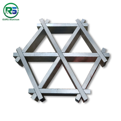 Sound Absorption Triangular Square Grille Tube Metal Stud Wall Suspended Ceiling  0.6mm-2.0mm