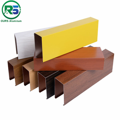 Environmental Friendly Linear Suspended Metal Ceiling 0.9mm White Aluminum Ceiling