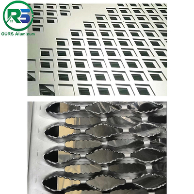 External Commercial Aluminum Art Deco Metal Panels Screen Blue Sky Metal Wall Tiles